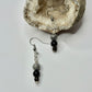 Silver Obsidian and Crazy Lace Earrings